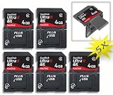 5 Pack SanDisk OEM Super-Speed Ultra II Plus Memory Card with Built In USB Flash Drive - 4 GB - For Camera, Camcorder, Mobile Phones, Gaming Devices, PDA - SDSDPH-004G-A11 - Bulk