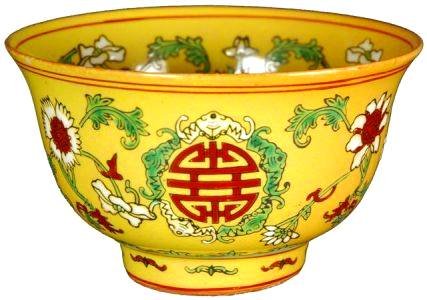 Unique Birthday Gift Ideas - 6 Ming Chinese Porcelain New Year Decorative Bowl - ( Yellow )