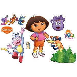 Dora the Explorer Backpack and Boots Wall Decal