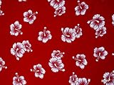 HIBISCUS FLOWER SARONG RED / WHITE