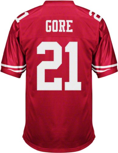 NFL Jerseys San Francisco 49ers #21 Frank Gore Red Authentic Football Jersey Size 48-56 (Please Select the Size When You Order, Can Do Drop Shipping)