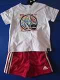 「adidas アディダス Tシャツ&半パンツ 上下セット赤 12M♪並行輸入品」の画像