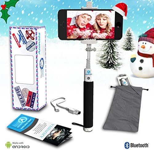 Selfie Stick Bluetooth for Iphone 6 6s 6 Plus 5 and Samsung Galaxy Plus All Android Phone (Black)
