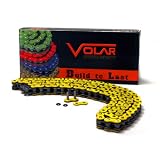 520 O-Ring O Ring Motorcycle Chain with 102 Links Yellow by Volar Motorsport