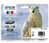 C13T26164010 - 4 Item Multipack Original 26 Series Ink Cartridges (Polar Bear) fits Epson Expression Premium XP600 XP605 XP700 XP800.