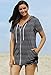 swimsuitsforall Women's Stripe Terry Zip Hoodie