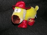 Plush 10" Grimmy Dog in Red Hat and Boots by Mighty Star 1989