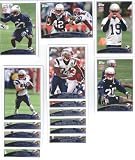 2009 Topps New England Patriots Complete Team Set of 15 cards including Tom Brady, Randy Moss, Wes Welker, and more!