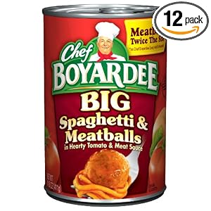 Chef Boyardee Jumbo Spaghetti and Meatballs, 14.5-Ounce Cans (Pack of 12)