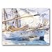 Yachts at Anchor, Palma de Majorca - Box Set of 12 Greeting Cards and Patterned Envelopes