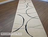 Retro Ivory Modern Home Hall Retro Runner 60cmx230cm