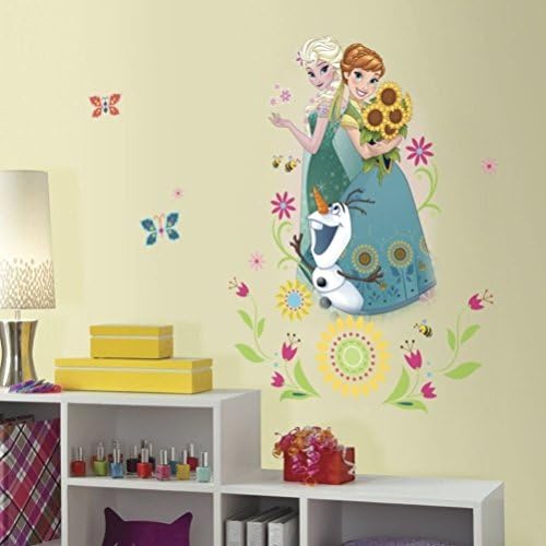 Defonia Fever Giant Wall Decals Anna Elsa Olaf Room Decor Stickers Flowers