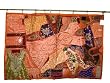 Orange Lustre India Moti Beaded Tapestry Wall Hanging 60x40 Free Ship