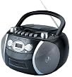 Supersonic SC-712 Portable Boombox with CD, Cassette & Recorder and AM/FM radio AC/DC/Battery Operated (BLACK)
