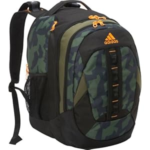 adidas Ridgemont Backpack, Camo John/Zest, 19 x 14 x 14-Inch