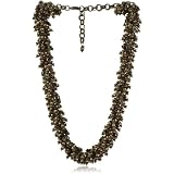 Leslie Danzis Bronze Glass Bead Cluster Neckla