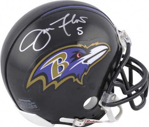 Joe Flacco Autographed Baltimore Ravens Mini Helmet w/ Photo Proof
