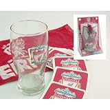 Review Official Football Souvenirs  / Liverpool FC Bar Towel, Glass & Coasters Set