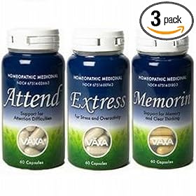VAXA Attend Strategy Pac - Attend 60 Capsules, Memorin+ 60 Capsules, Extress 60 Capsules