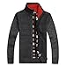 Shengweiao Men's Zip Knitted Cardigan Sweater