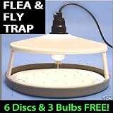 FLEA Catcher Electronic - TRAP pests and insects with ease - Highly effective with 3 bulbs + 6 discs included FREE!