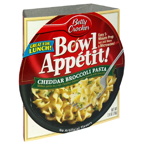 Betty Crocker Bowl Appetit, Cheddar Broccoli Pasta, 2.8-Ounce Bowls (Pack of 12)