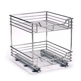 Whitney Design C21517 2 Tier Sliding Cabinet Organizer, Chrome Whitney Design C21517 2-Tier Sliding Cabinet Organizer, Chrome