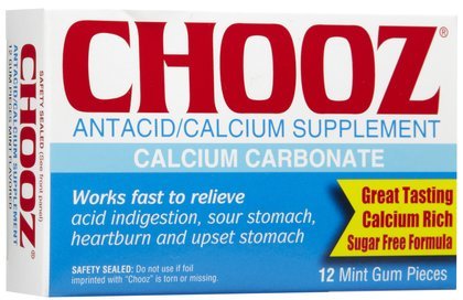 Cho oz Antacid Gum-Mint-12 ct. (Quantity of 5)