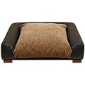 Furniture Quality Square Dog Bed Mocha/Black