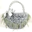 Feather & Ribbon Detail Clutch Bag -- SwankySwans'