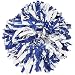 8 Inch Mixed 2 Color Show Pom with Metallic Glitter and Baton Handle