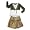 Rubbies - Girls Long Sleeve Skirt Set, Olive, Cream (Size 8)