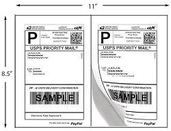 200 Half Sheet Shipping Labels Laser/Inkjet USPS UPS Fedex