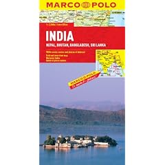 India Map: Nepal, Bhutan, Bangladesh, Sri Lanka (Marco Polo)
