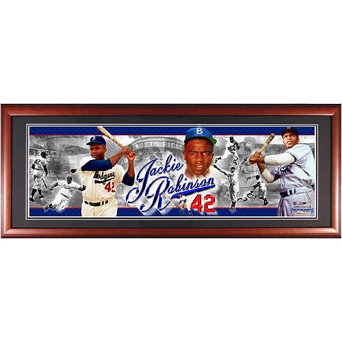 Mounted Memories Brooklyn Dodgers Jackie Robinson Panoramic Photograph