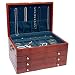 Athena Jewelry Box Cherry Finish Blue Interior