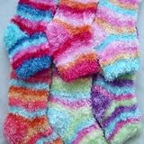 6 Pairs Girls Feather Feel Stripey Ankle Socks Size 12-3