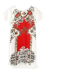 General Print Knit Spring Vintage Lace  Dress