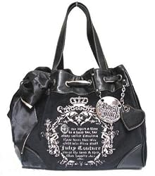 Juicy Couture Fairytale Velour Classic Daydreamer Bag Tote Black