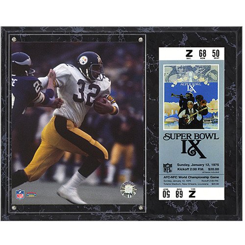 Mounted Memories Pittsburgh Steelers Super Bowl IX Franco Harris Plaque with Replica Ticket