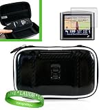 Garmin GPS Navigator CANDY GLOSS BLACK accessory, protective hard-shell portable carrying case with carabiner clip for Garmin GPS Navigatornüvi 205W 4.3-Inch Widescreen + 4.3 GPS Screen Protector +VG *LIVE*LAUGH*LOVE* Wrist Band