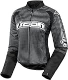 IMAGE OF Icon Hooligan 2 Glam Ladies Jacket - Black - XL