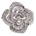 Lee Angel Silver Pav? Crystal Flower Brooch