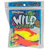 Johnson & Johnson Wild Flossers Individual Dental Flossers, 20-Count Bags (Pack of 8)