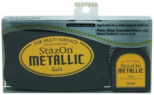 Tuskineko Stazon Metallic Ink Kit, Gold