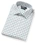 Ralph Lauren Men's White with Green and Purple Checks Dress Shirt