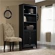 Sauder Edge Water Library with Doors, Estate Black