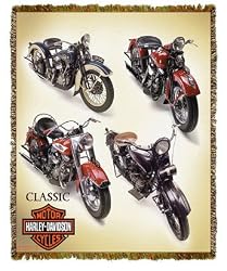 Harley-Davidson&reg; Motorcycles Vintage Bikes Throw