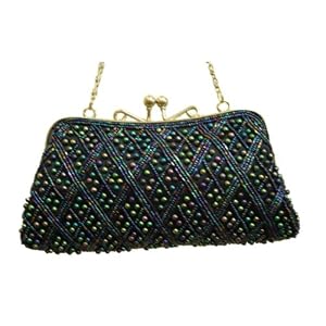 Fully Handmade Beaded Evening handbag purse wedding bag