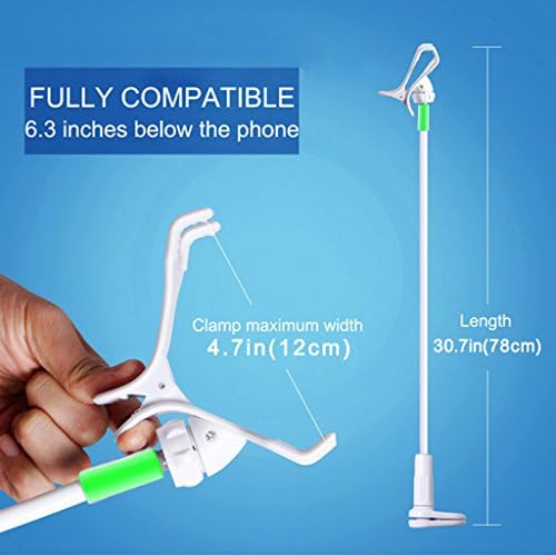 Cell Phone Holder, Qcute 360 Rotating Flexible Long Arm cell phone lazy stand Fit for Most device (under 6.3 inches)such as iphone 6/6Plus, Samsung S6 Note 5, HTC, Sony ,LG etc (Green)